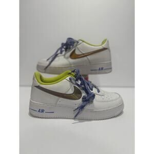 Size 6.5y-Nike Air Force 1 Low LV8 White Magma Orange (GS)